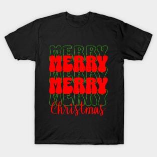 Merry Christmas Groovy Time T-Shirt